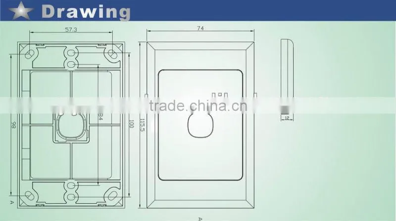 Australia cat6 cat5e RJ45 fiber face plate