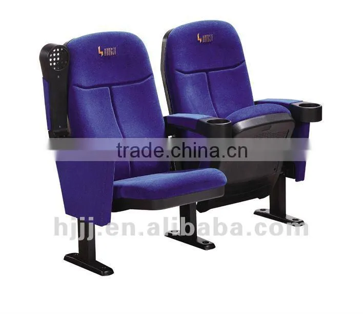 Cheap hotsale metal steel leg cinema seat with cup holder HJ16F-E