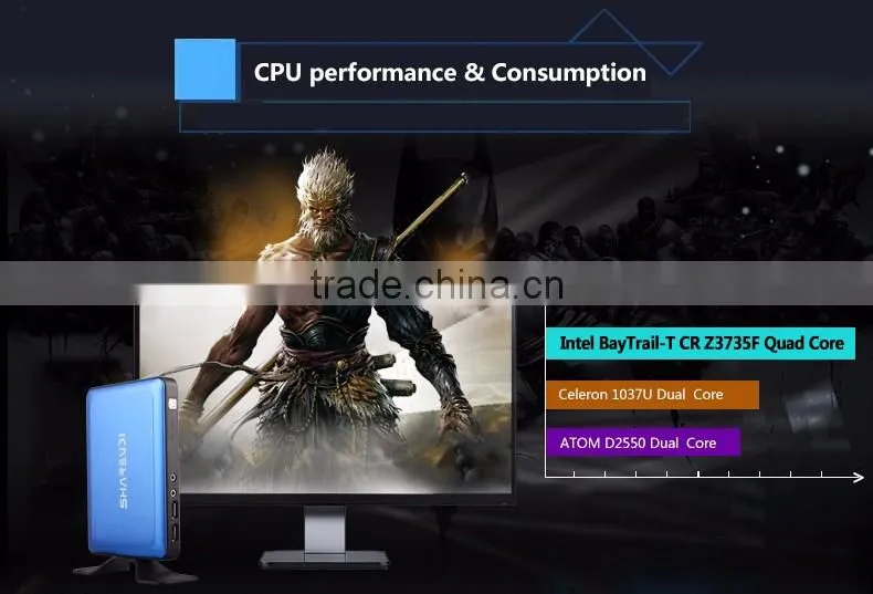 Embedded wifi module mini pc for virtualization thin pc brand new port 1080p for gaming and movie