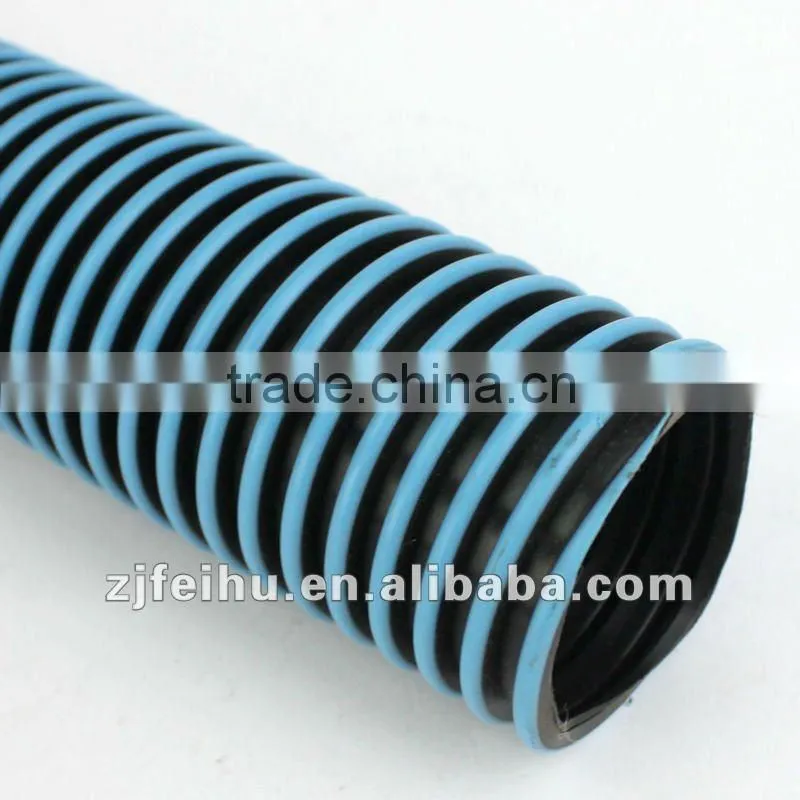pvc corrugated blue pipe