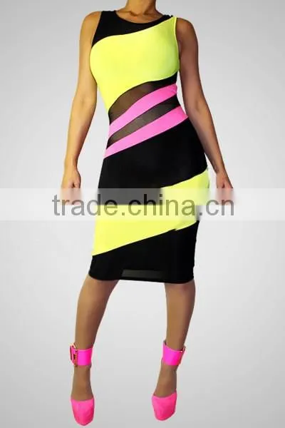 Ladie fashion dress Sleeveless evening dress sexy free prom dress
