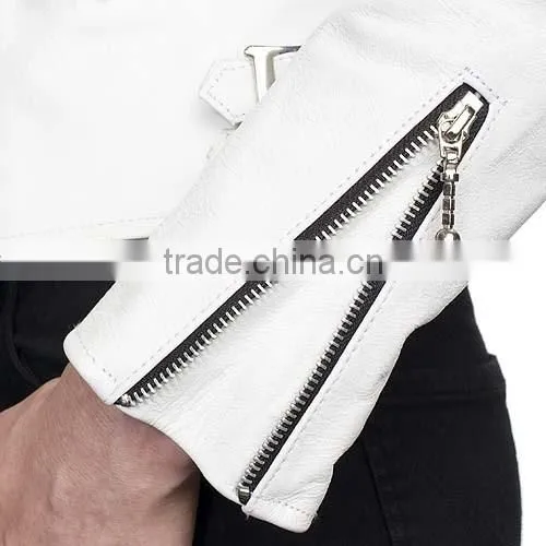 classic British style womens leather motorcycle jacket