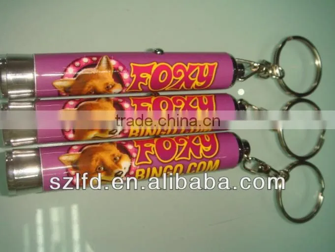 led logo projector torch keychain , logo projector key ring , promotional item led torch key light