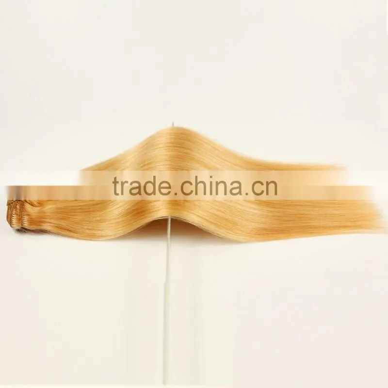 160g 180g 220g 260g full head human remy hair blond clip in hair weaves
