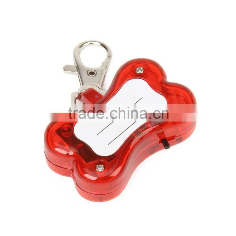 anti lost flashing bone shaped pet blinker safety walking