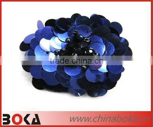 Fashion beaded sequins flower applique patches for dress