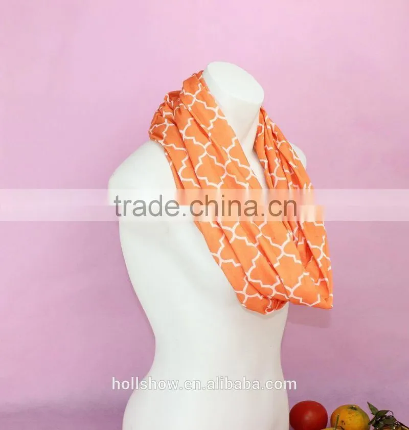 Best Selling Geometry Printed Polyester Women Infinity Circle Loop Scarf