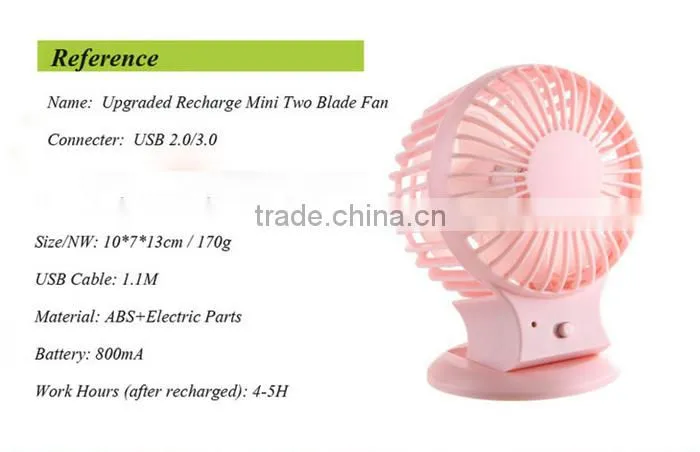 USB mini fan small table fan rechargeable table fan