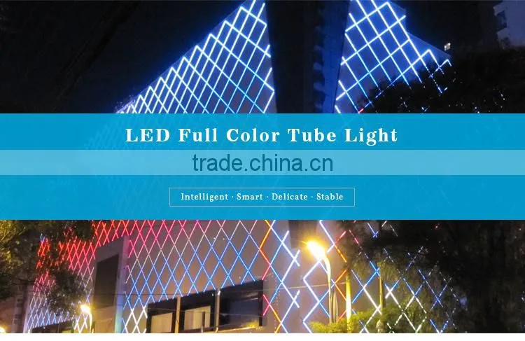 wholesale price outdoor waterproof full color smd led tube light wall decoration