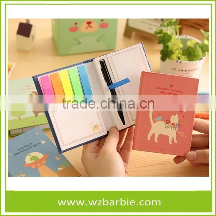 New Design Animal Hardcover Memo Pad With Pen For Business, Gift