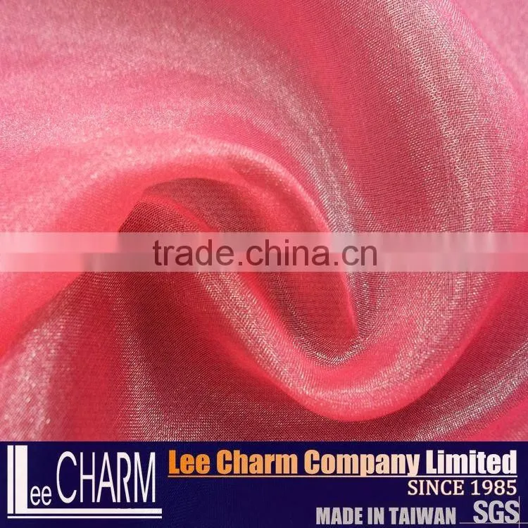 Rainbow Christmas Blush Organza Fabric