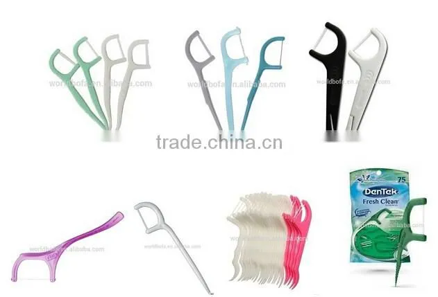 Plastic kid shape dental toothpicks floss for cleaning