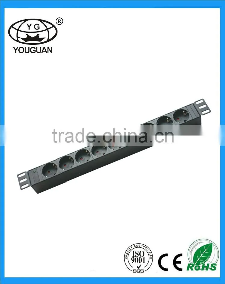 19''1 U German Model intelligent 9 ways PDU
