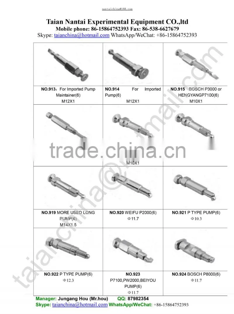 Tools for different Special purpose Pumps