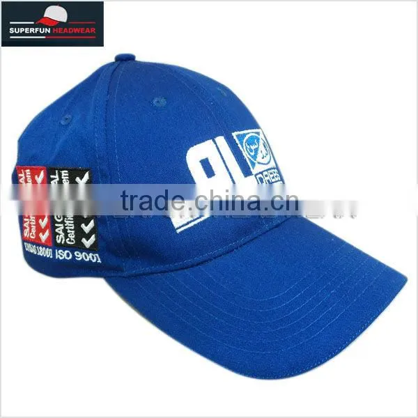 100% cotton custom 6 panel embroidered cap