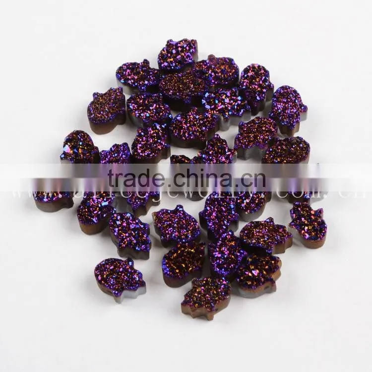 AAA top quality hamsa shape agate druzy stones beads cabochon wholesale