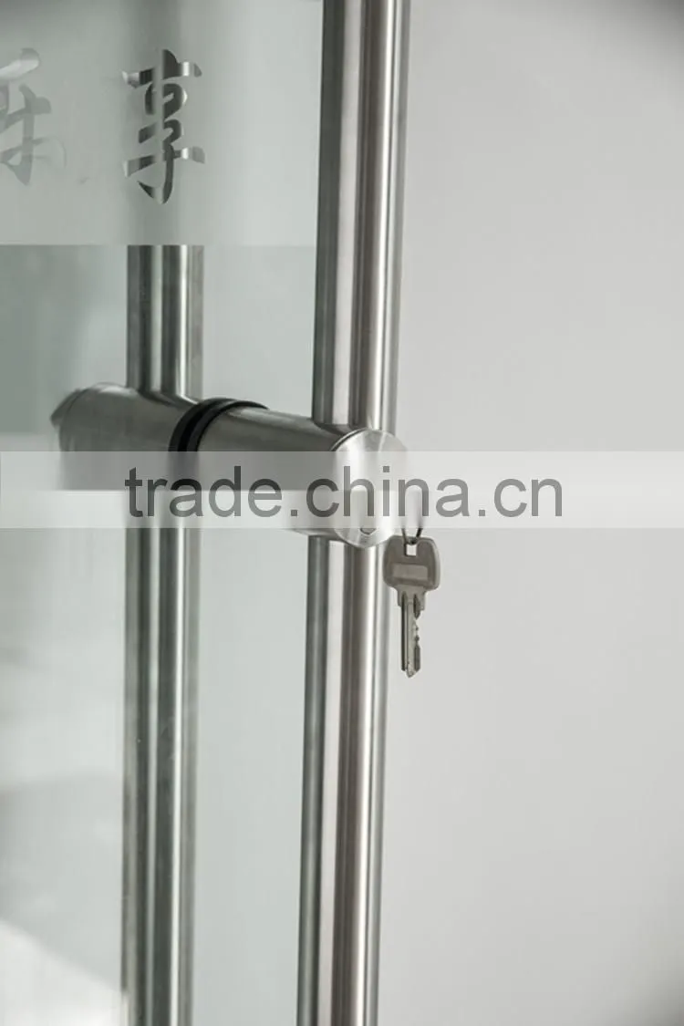 Modern Fashion Style Customized 304 stainless steel glass design door handle lock set