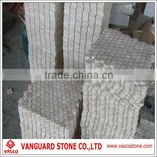 White marble mosaics in stocks