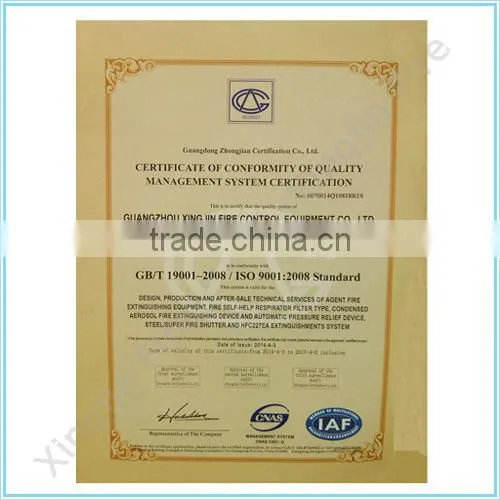 Automatic HFC-227ea fire fighting system filled with FM200 70L/90L/100L/120L/180L wholesale from Xingjin factory