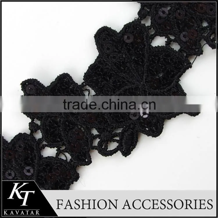 Yard Sale Polyester Embroidery Bead Motif Trim for Woman Diy
