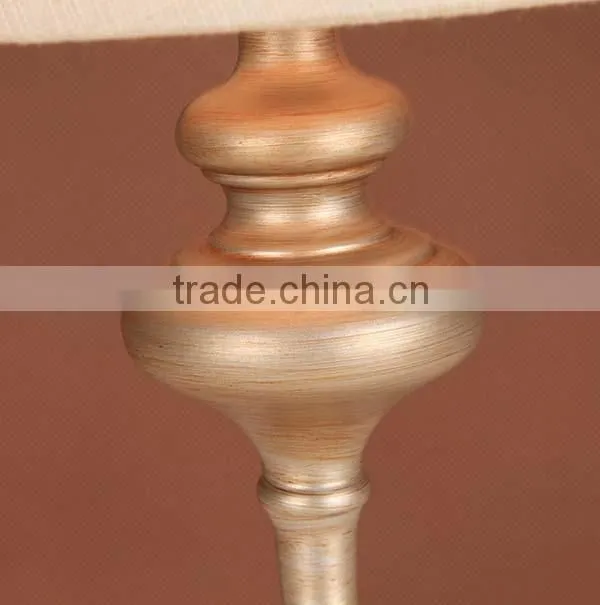 small iron reading lamp with linen shade