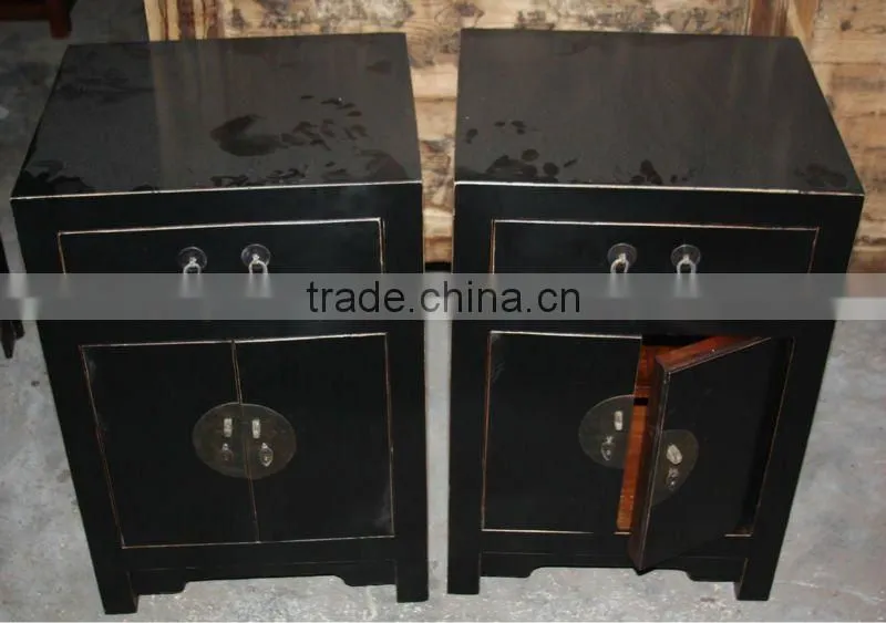 Chinese wooden small bedside table
