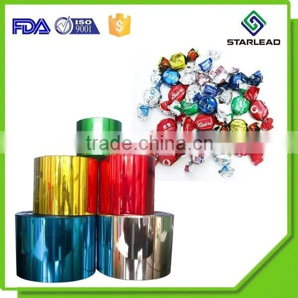 19 mic twist pet wrap film for candy packaging