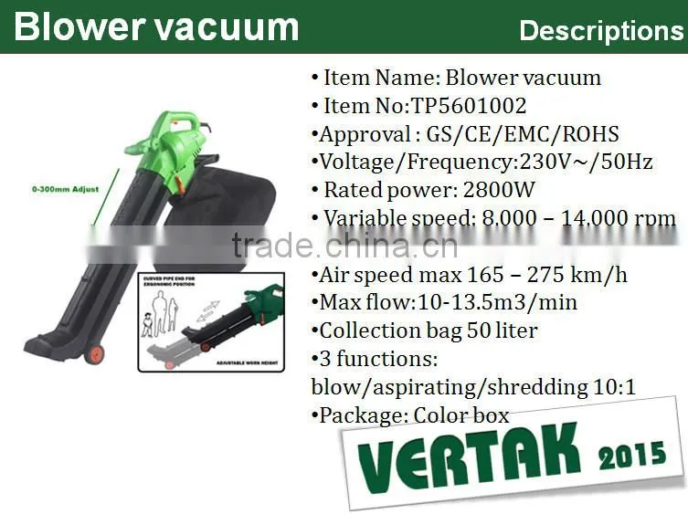 Good quality garden vacuum blower,mini vacuum blower