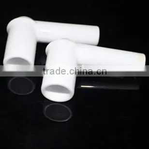 High purity right angle 95% alumina spark plug ignition rod high voltage insulation fire protective cap for spark plug electrode