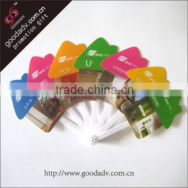 Full color priting pp fan guanzhou factory promotional pp hand fan