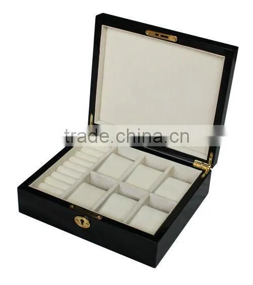 Home Decoration Wooden Watch and Rings Case