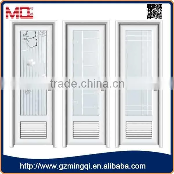 upvc frame frosted glass bathroom door design