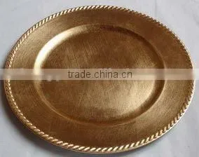 13' PP gold charger plates