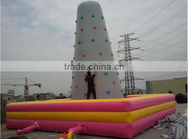 Hot sale inflatable climbing rock climbing wall,rock climbing game