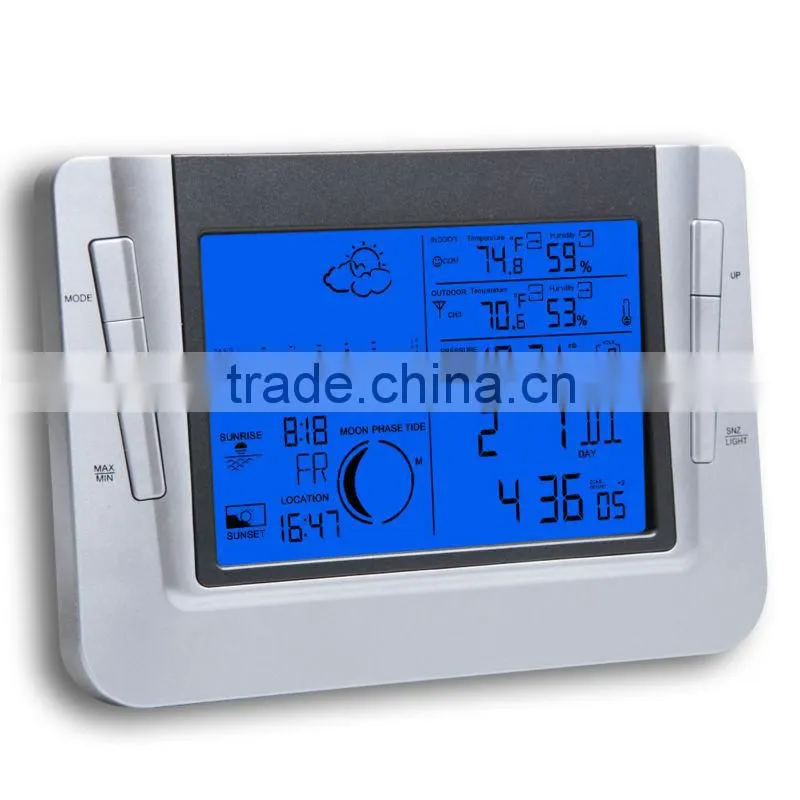 Indoor Outdoor Temperature Barometer Humidity Centigrade Fahrenheit Wireless Weather Station