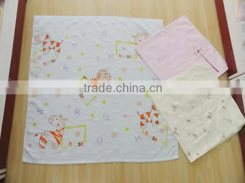 latest cotton polyester two sided reversible towel blanket