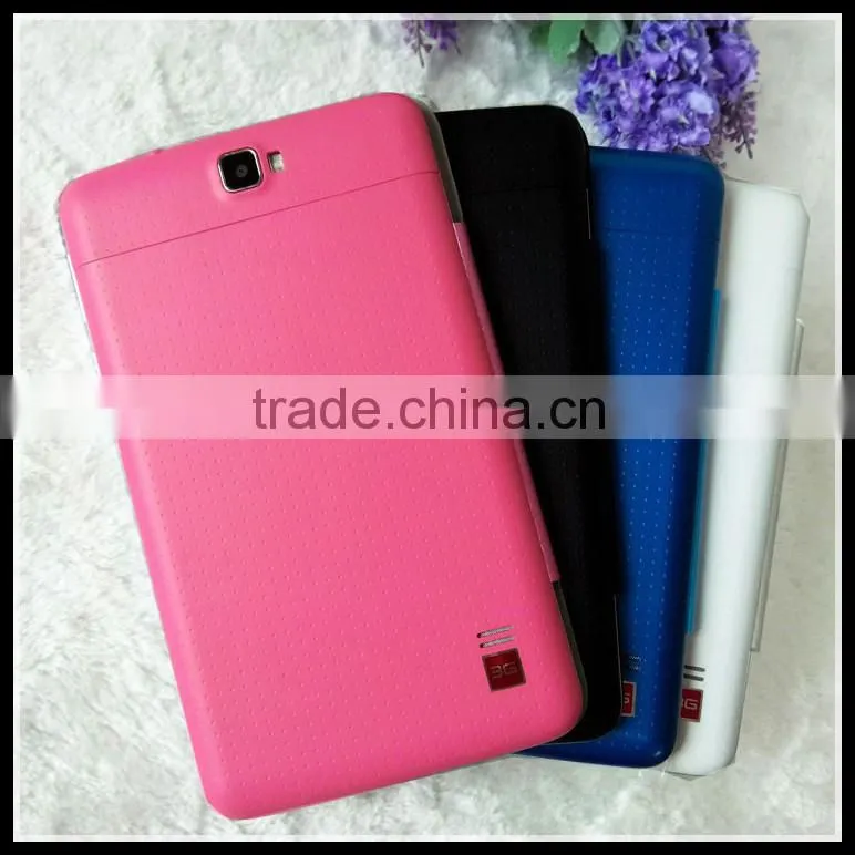 7 Inch Dual Core 3G Calling Dual Sims Android 4.4 Tablet PC with Case covered wifi and Bluetooth
