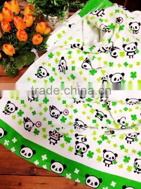 microfiber printed panda beach towel