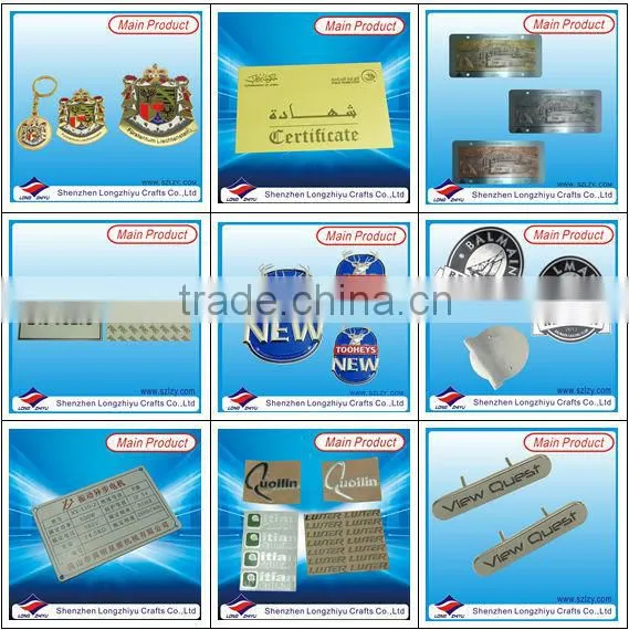 Custom logo metal product plates aluminum badges car emblem sticker for decoration