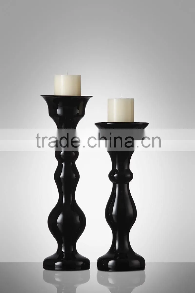 Glass candle holders