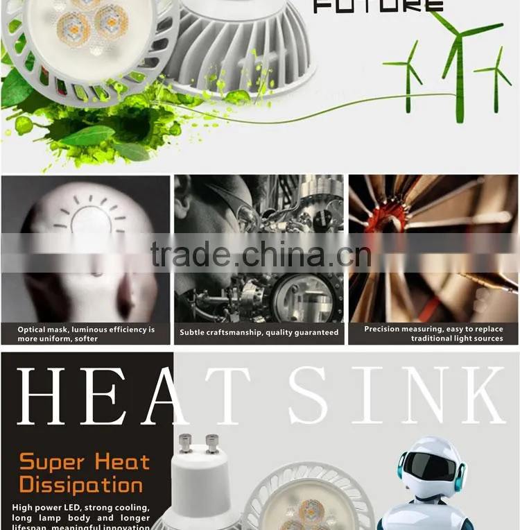 LED spotlight GU10 series 3W warm white cool white gu10 led spotlight spot bulb AC85-265V