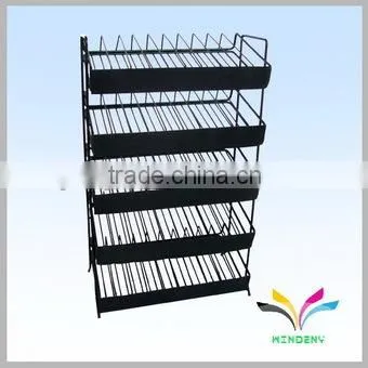 New design high quality floor 6 tiers retail metal fashion cosmetic display stand