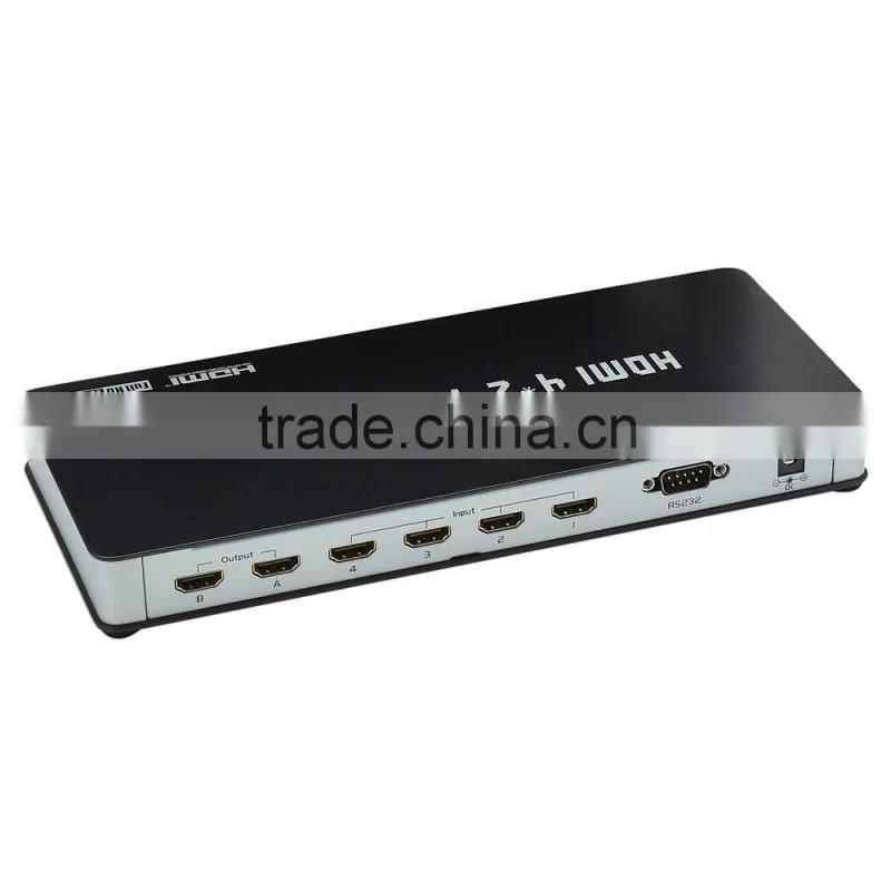CHEERLINK 4-In 2-Out Full HD 1080P HDMI True Matrix w/RS232 Control - Black
