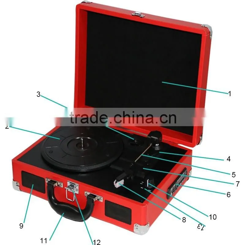 shenzhen factory okly wholesale record turntable player with OEM service