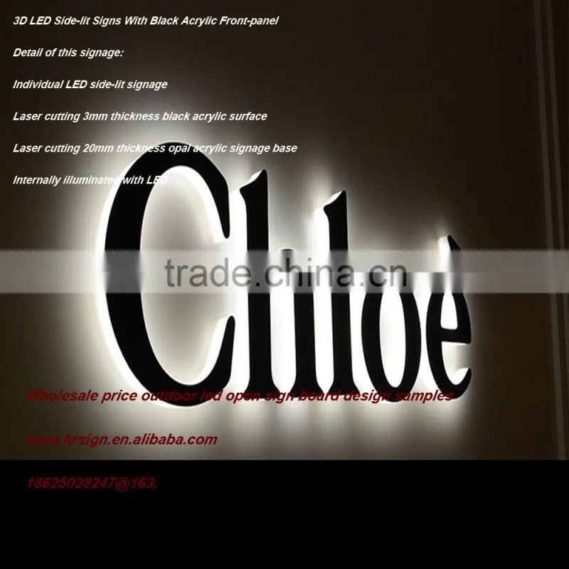 backlit lighted alphabet metal letter sign for building advertising
