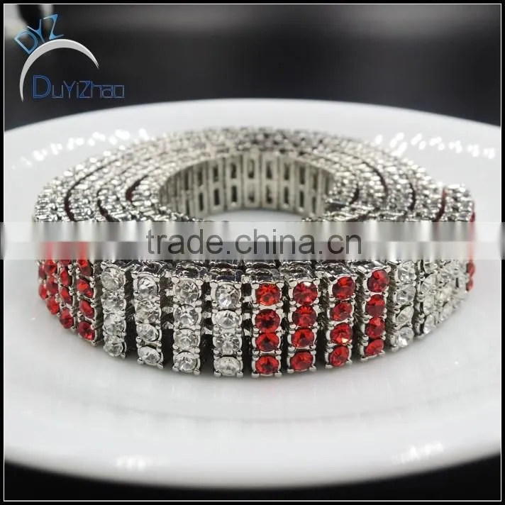wholesale latest 4 row men's heavy hip hop diamond necklace