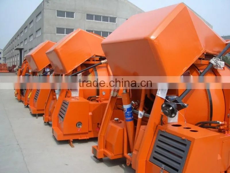 2016 Hot Sell Topmac Brand Concrete Mixer by Diesel Hydraulic Hoist Hopper
