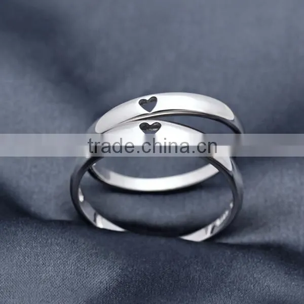 latest design diamond big silver rings made with Chinese 3A zircon