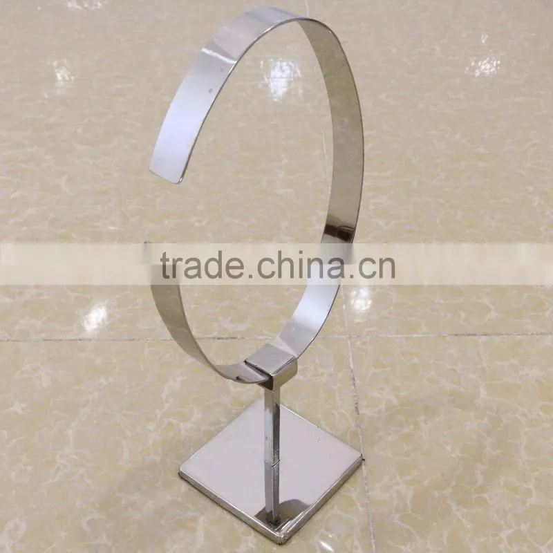Mirror metal C ring belt display stand