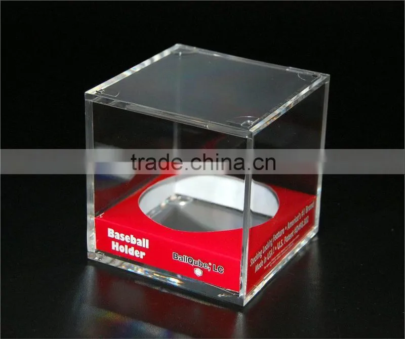 small clear plexglass Acrylic Baseball storage Display Box